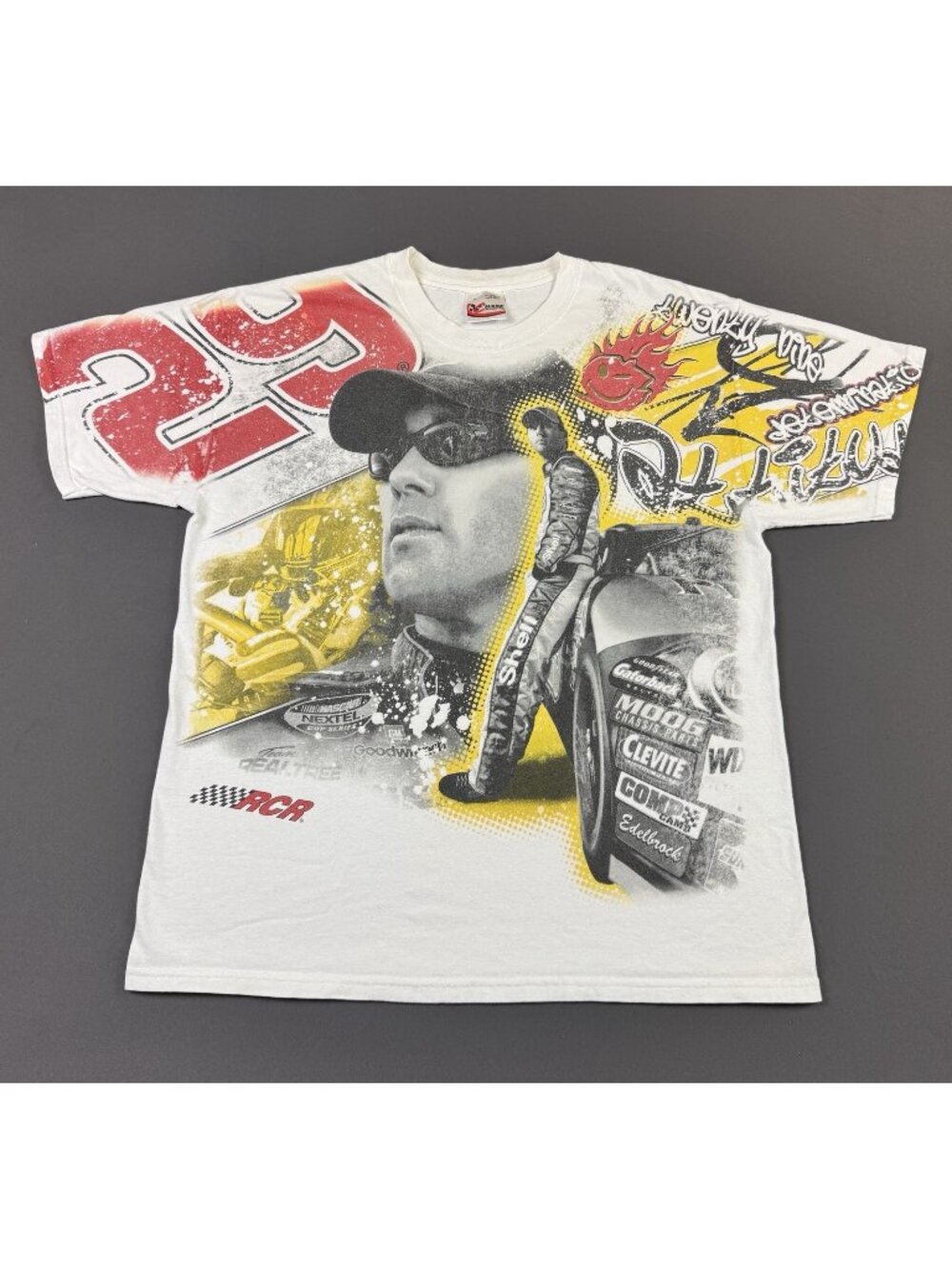 Rare Vintage Y2K Nascar Chase Kevin Harvick Chevy Shell Monte Carlo AOP T Shirt